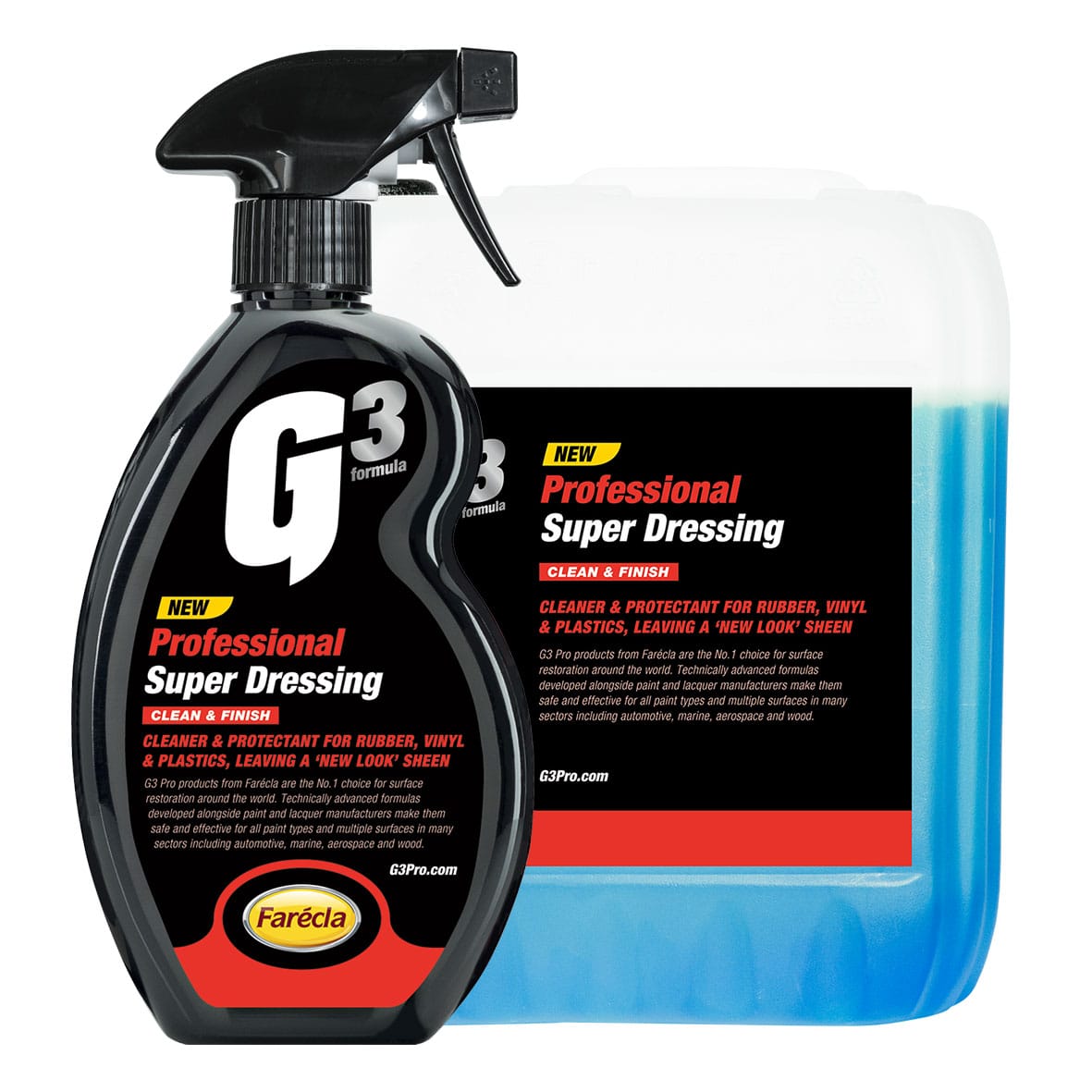 Nettoyant plastiques intérieurs G3 Pro SuperDressing - Farécla – Akrro