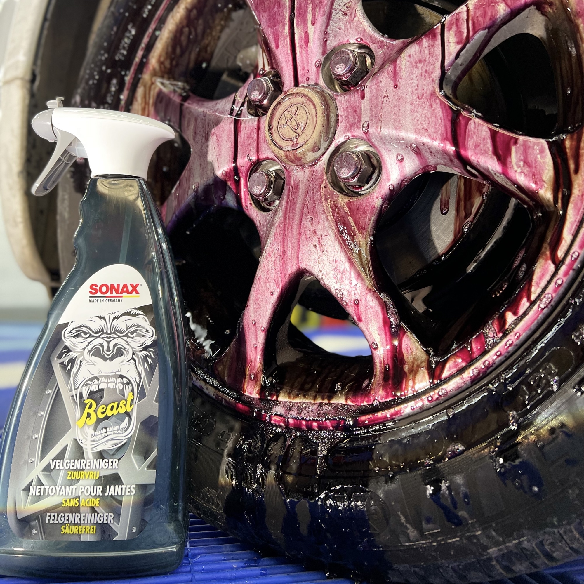 Spray nettoyant pour jantes et roues, produits d'entretien de voiture,  protection durable, intérieur de voiture, spanopathie