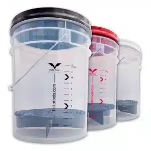 seaux de lavage 20 litres de detailing sur Akrro Blanc noir Rouge