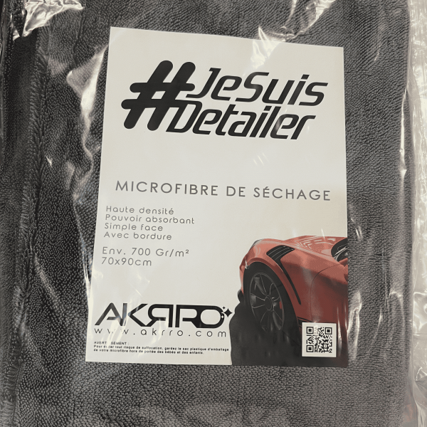 Microfibre de séchage voiture simple face 700gsm 70x90cm - Je Suis Detailer