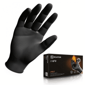 Gants de Detailing (boite de 100)  Noir en Nitrile Ultra Résistants - Mercator