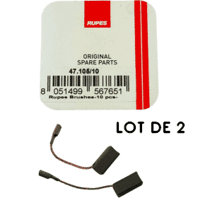 Balais de charbons pour lustreuse RUPES (Lot de 2)