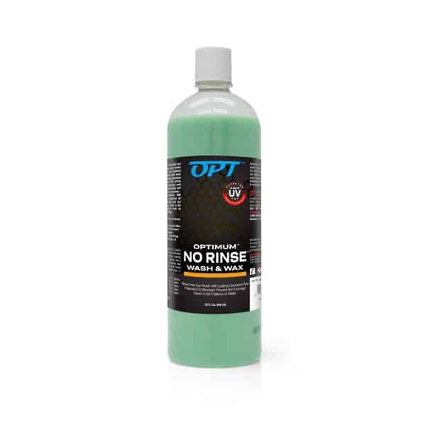 Flacon Optimum No Rinse Wash & Wax 946 ml, shampooing automobile sans rinçage avec cire de carnauba
