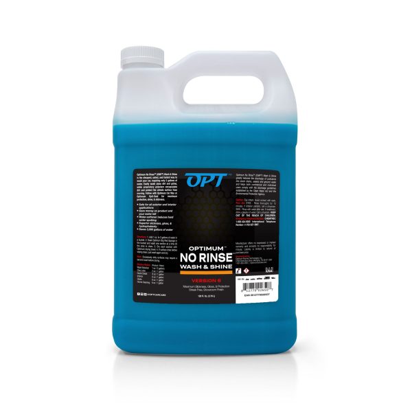 Bidon Optimum No Rinse Wash & Shine V6 3,76 L pour lavage automobile sans rinçage