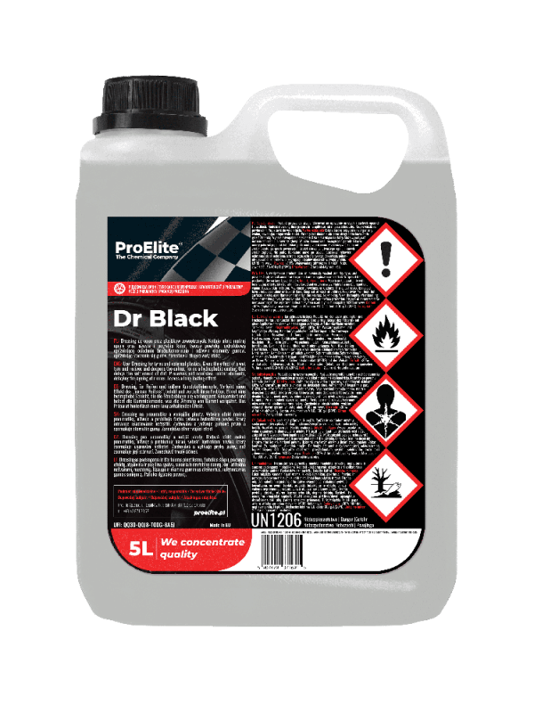 Bidon ProElite Dr Black 5 L – dressing pneus et plastiques extérieurs
